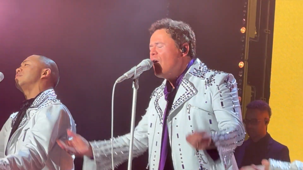 Donny Osmond preforming in Vegas
