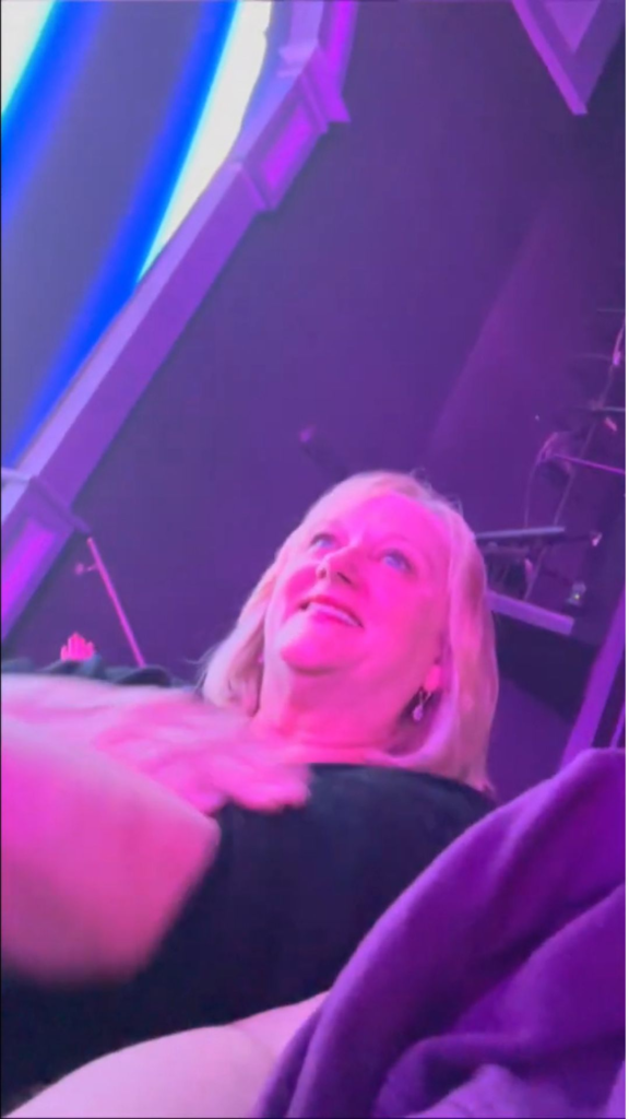 Sister's face at Donny Concert