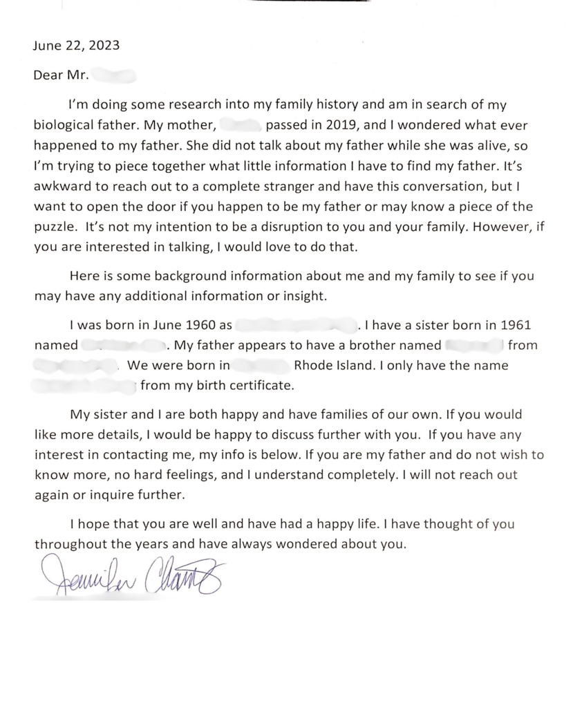 letter to my bio dad